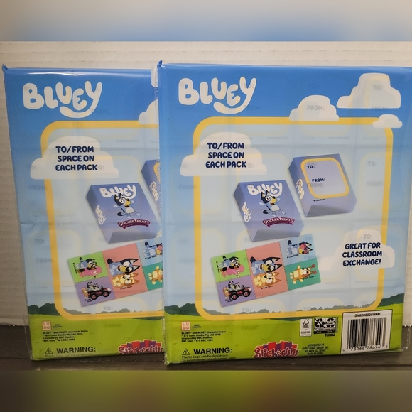 2 Pack of Bluey Sticker Treats Valentine Sticker Boxes - Picture 3 of 5